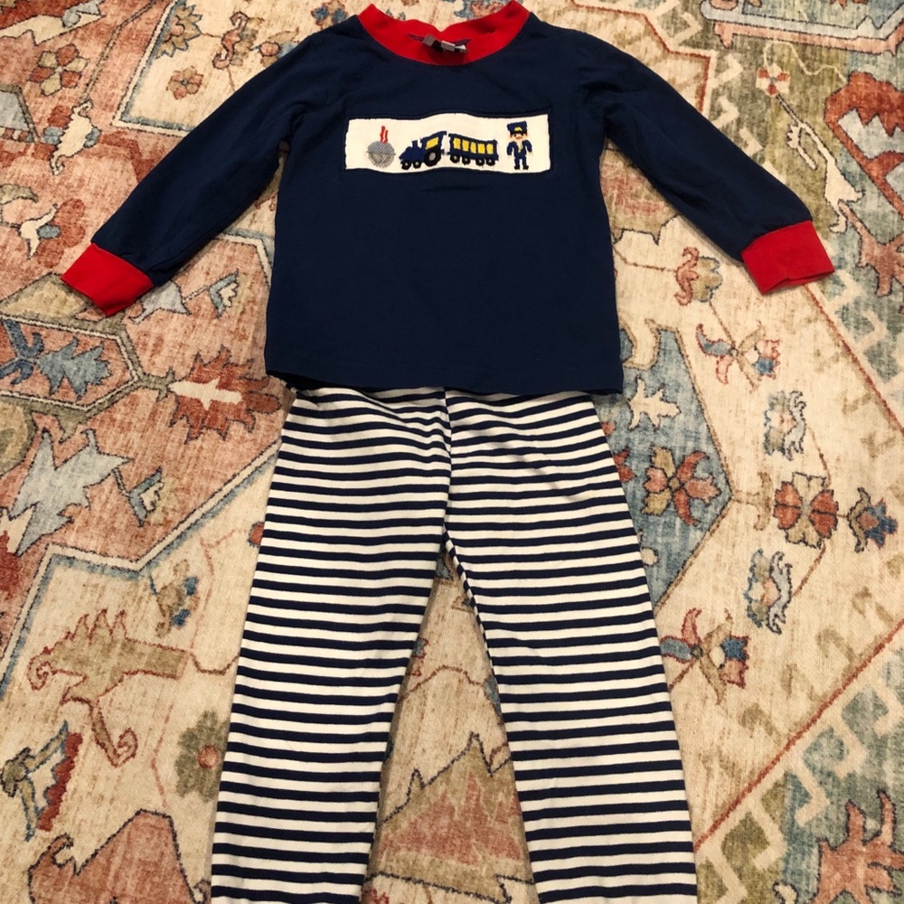 Souther Sass Smocks Polar Express pajamas